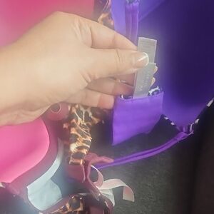Purple and Pink Women's Bag